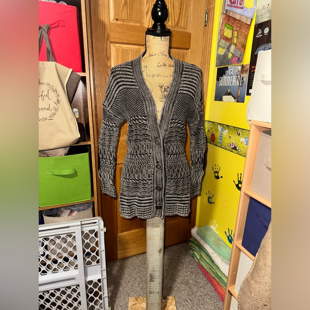Gilded Intent Buckle Cardigan Elbow Patches